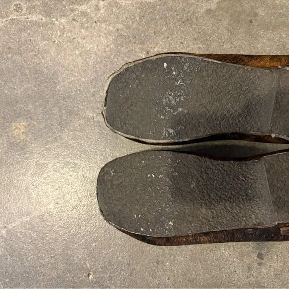 Acne Studios Brown Fur Slip-On Shoes